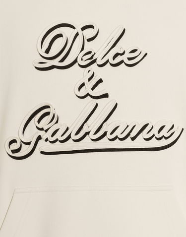Mikina Dolce & Gabbana Jersey Hoodie with Dolce & Gabbana Embroidery Béžová | G9ZU0ZG7PGAA4567, 2