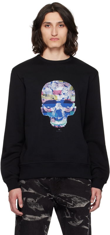 Mikina Paul Smith PS Paul Smith Zebra Skull Sweatshirt Čierna | M2R-732Y-MP4539-79, 0