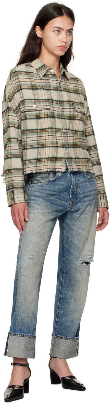 Košeľa R13 R13 Cropped Plaid Shirt Zelené | R13W7298-R558B, 3