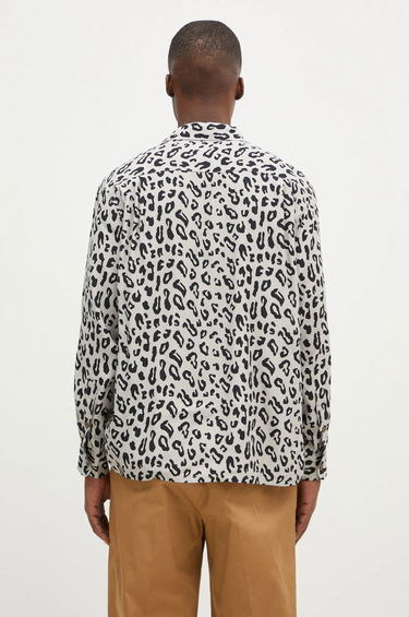 Košeľa WACKO MARIA Leopard Open Collar Shirt Šedá | 24FW-WMS-HI01, 2