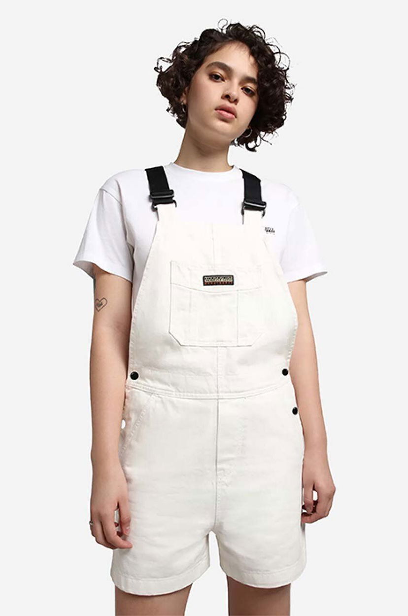 Overal Napapijri High Waist Jumpsuit Biela | NA4GCB.N1A
