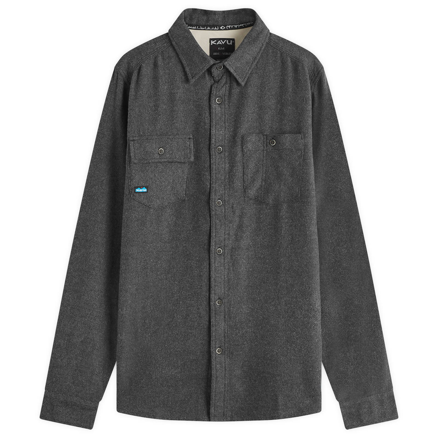 Košeľa KAVU Langley Flannel Overshirt Large Šedá | 5039-2027, 0