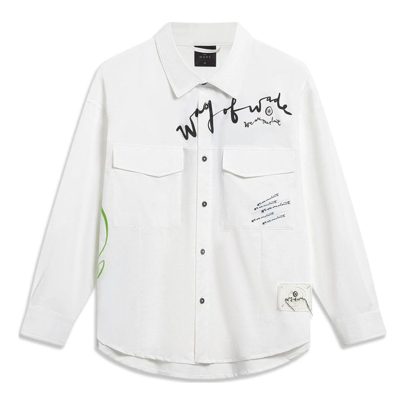 Košeľa Li-Ning Graphic Long Sleeve Shirt Biela | ASHT209-2