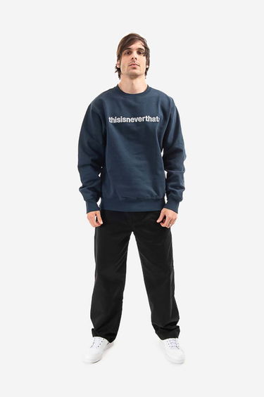 Mikina thisisneverthat T-Logo Crewneck Sweatshirt Modrá | TN210TSWCW01, 1