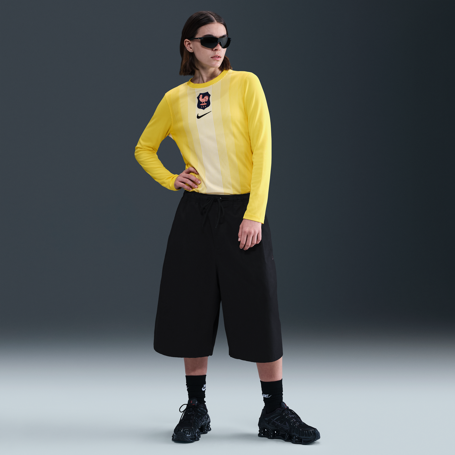 Dres Nike FFF 2025/26 Stadium Replica Dri-FIT Long Sleeve Goalkeeper Jersey Žltá | HM9799-718, 1