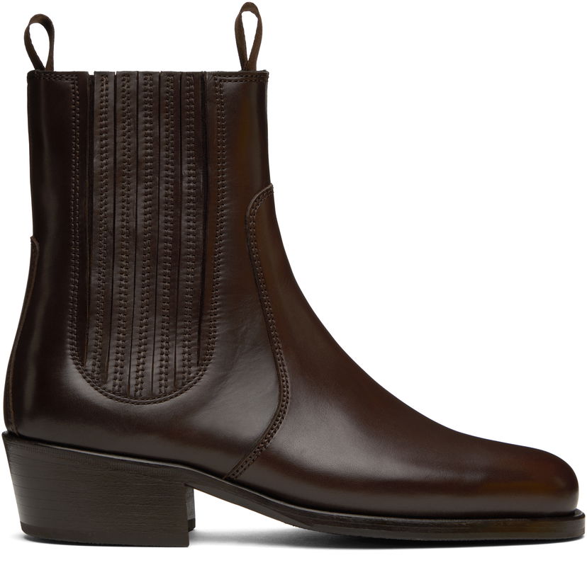Oblečenie LEMAIRE Lemaire Leather Chelsea Boots Hnedá | FO0149 LL0106
