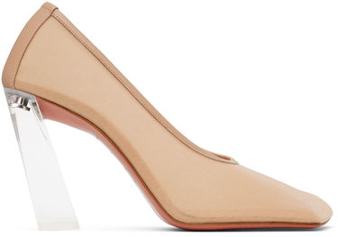 Tenisky a topánky Amina Muaddi Half Glass Pump Heels Béžová | CHARLOTTE GLASS MESH PUMP 95, 0