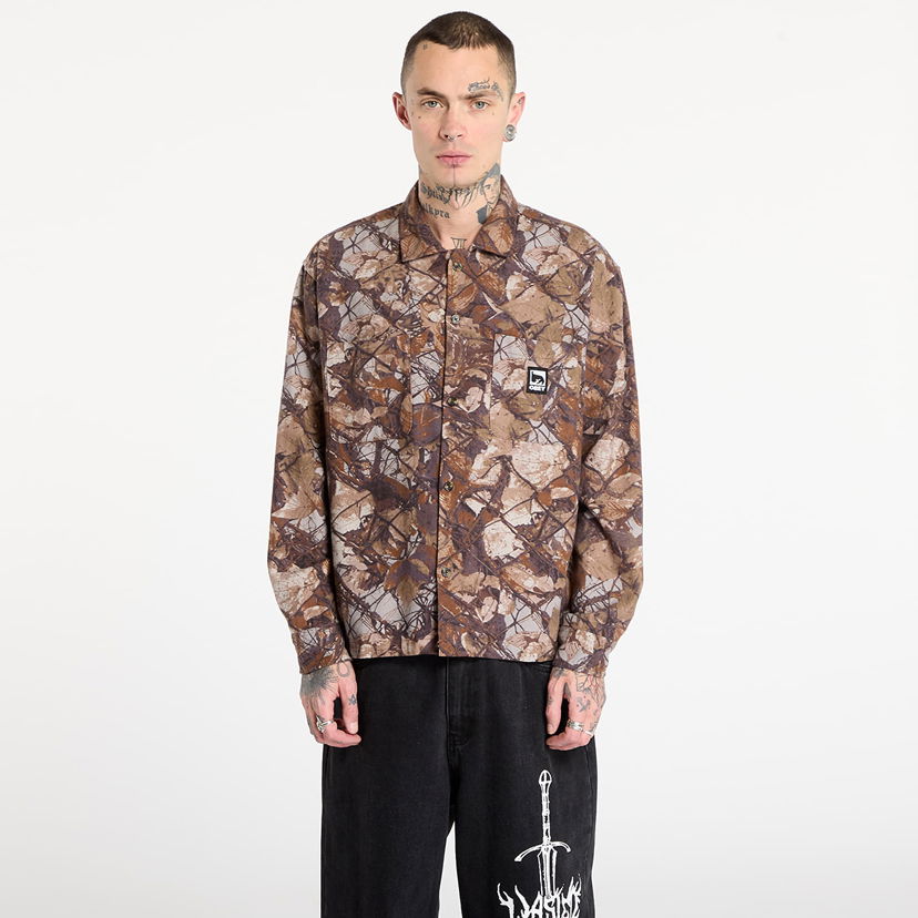 Košeľa OBEY Long Sleeve Button-Up Shirt Fence Camo Rôznofarebný | 181200422-FNC