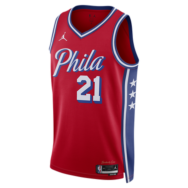 Dres Jordan Dri-FIT NBA Philadelphia 76ers Statement Edition Swingman Jersey Červená | DO9539-658, 3