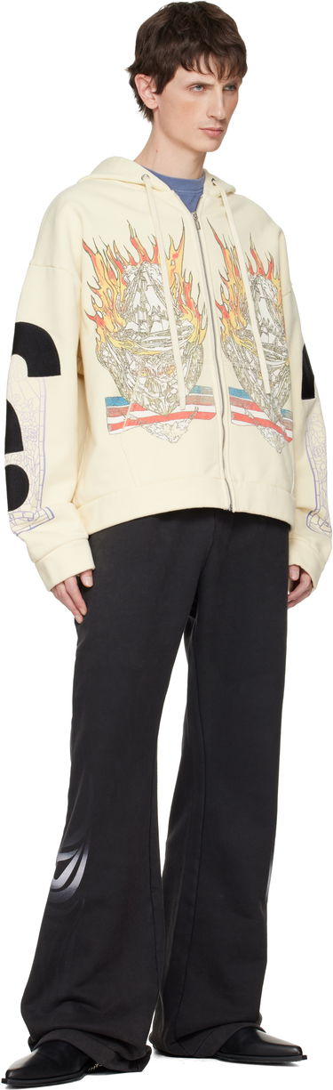 Mikina Who Decides War Engulfed Memories Zip Up Hoodie Béžová | 1110140018FW25, 3