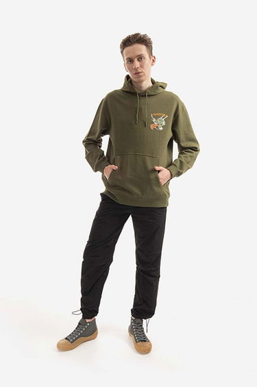 Mikina Maharishi Embroidered Hoodie Zelené | 8076.OLIVE, 1