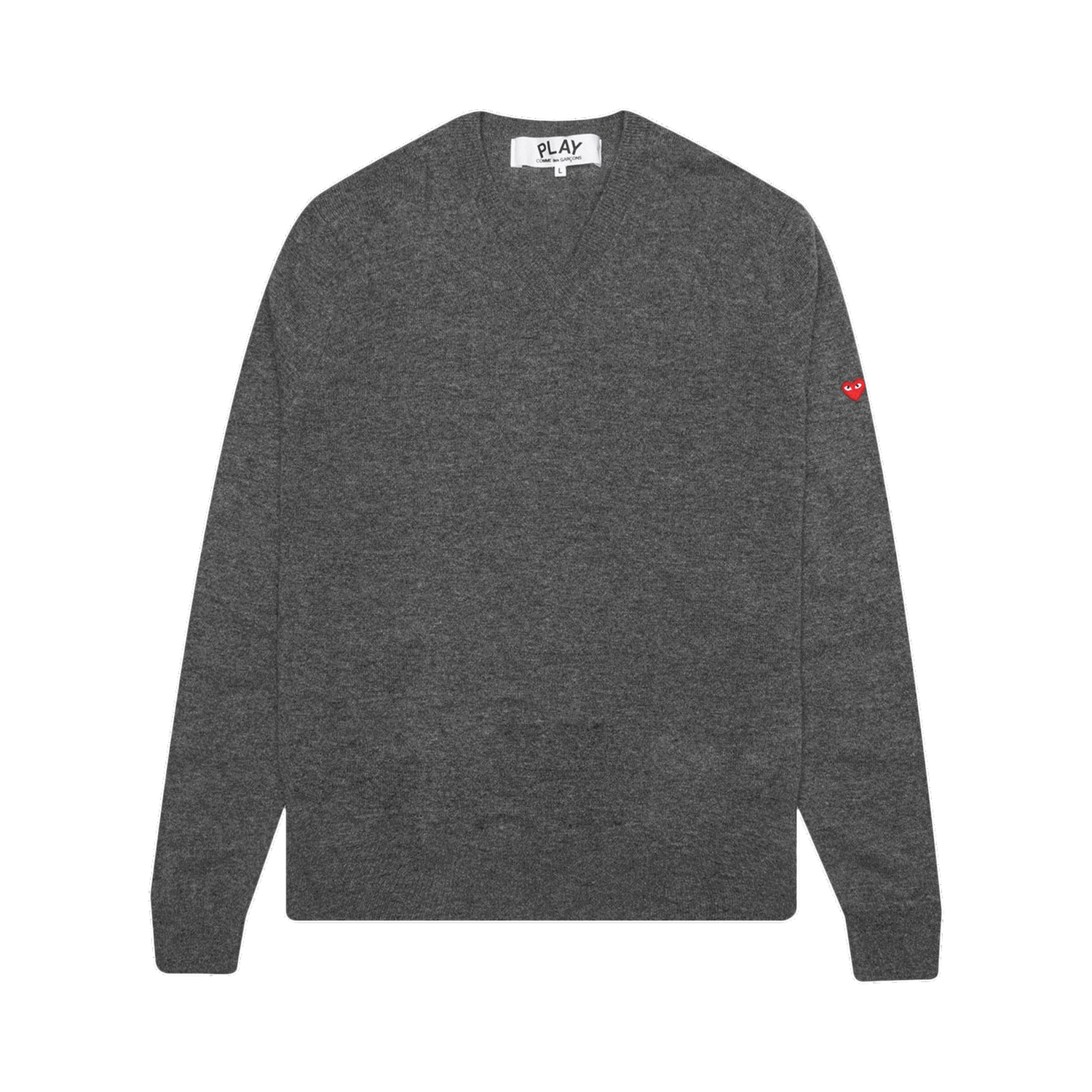 Sveter Comme des Garçons PLAY Small Heart Crewneck Šedá | AZ N040 051 3, 0