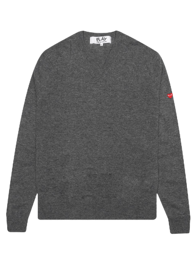 Sveter Comme des Garçons PLAY Small Heart Crewneck Šedá | AZ N040 051 3