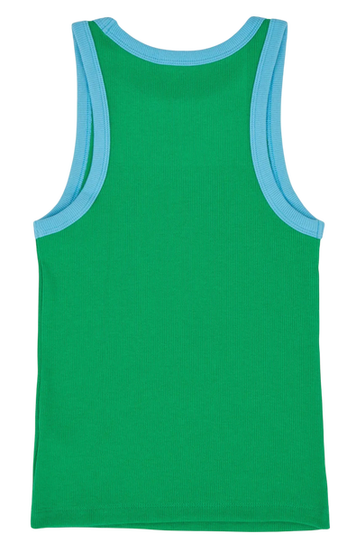 Tielko GAP Ribbed Modern Tank Top Logo Americana Zelené | 729562-04, 2