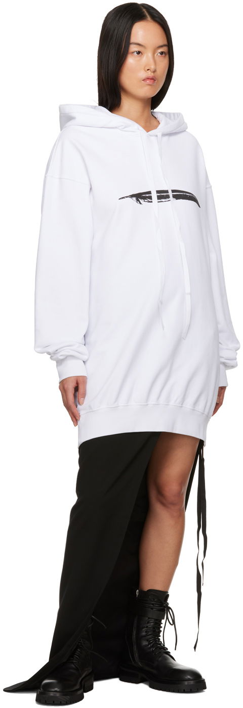 Oversized Hoodie with Feather Print