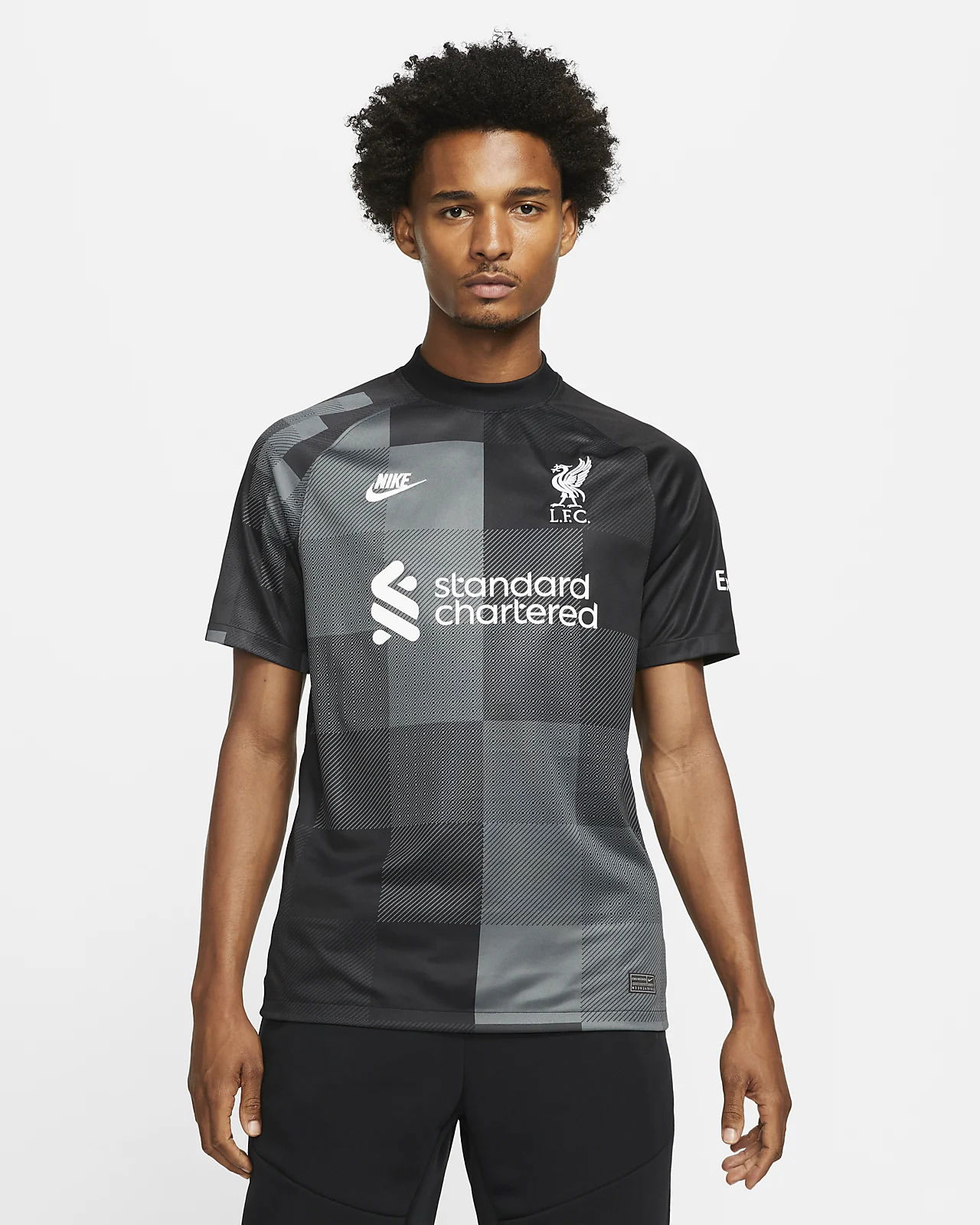 Dres Nike Liverpool F.C. 2021/22 Stadium Goalkeeper Football Jersey Čierna | DB2559-011, 0