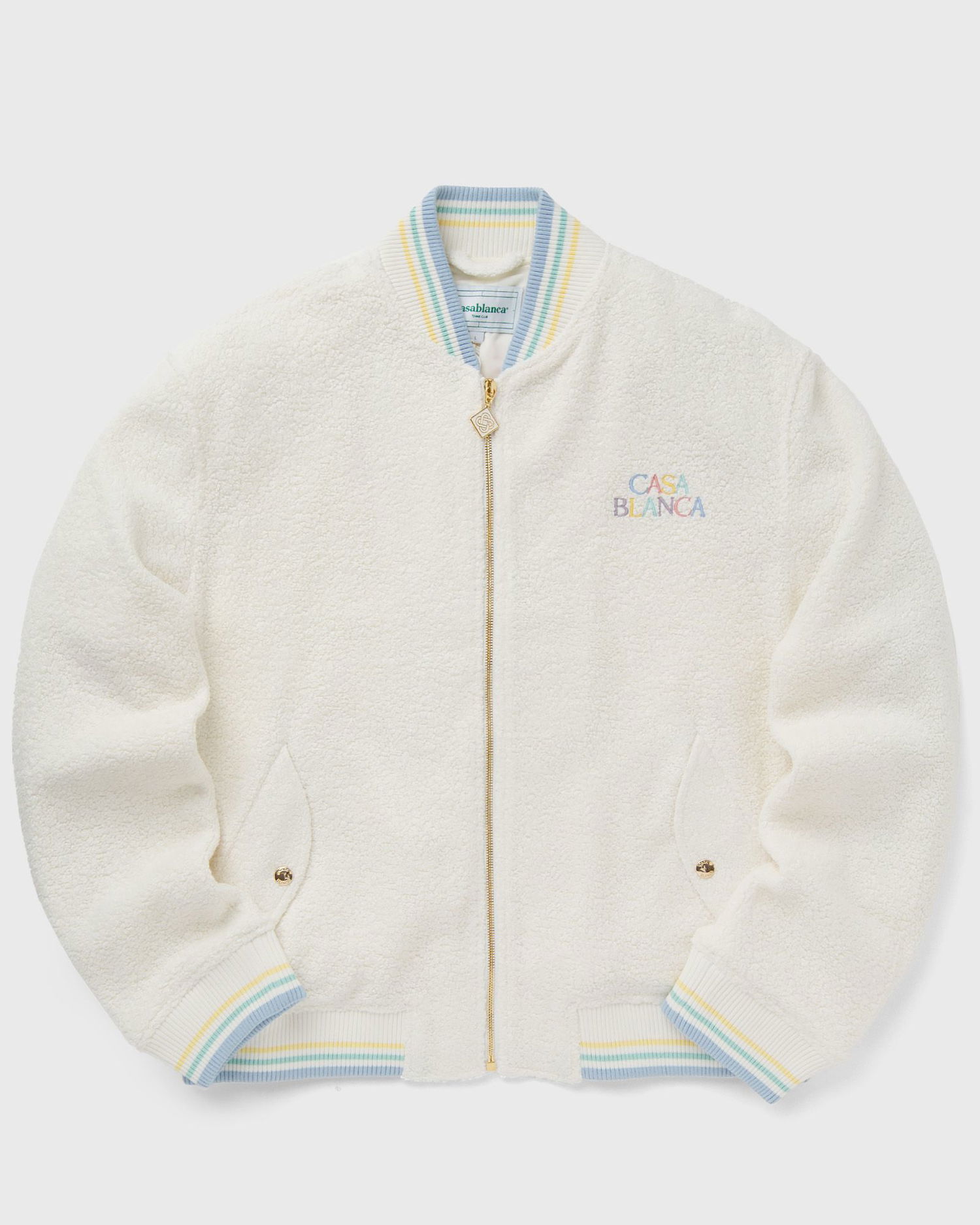 Bomber bunda Casablanca MAISON PASTELLE EMBROIDERED BOMBER JACKET Béžová | MPF24-OT-102-01, 0