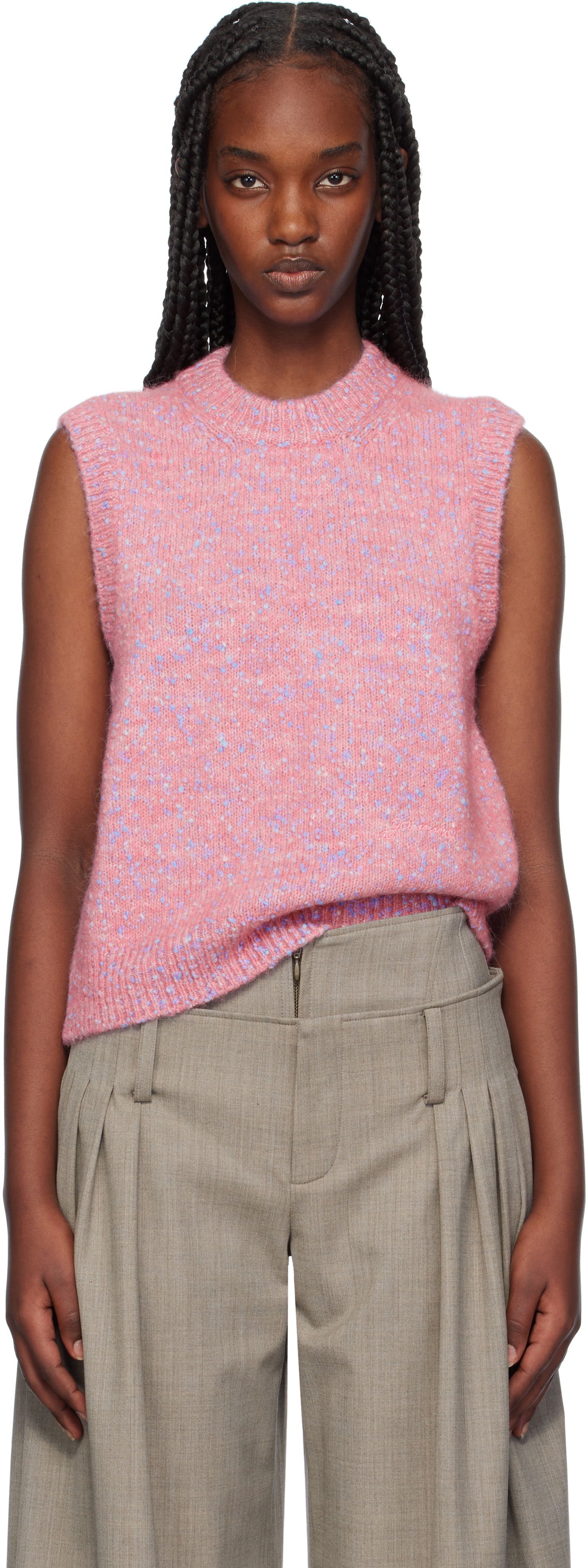 Tielko GANNI Knit Vest Ružová | K2332, 0