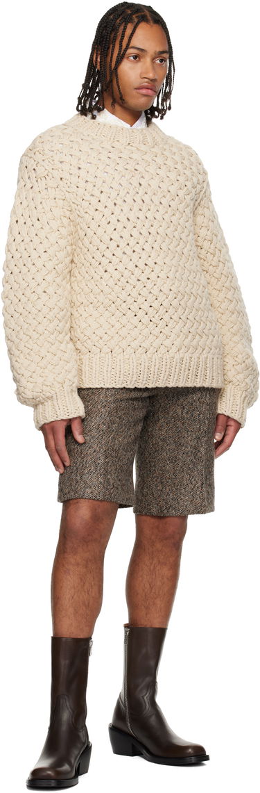 Sveter Dries Van Noten Dries Van Noten Open-Knit Sweater Béžová | 252-021249-2710, 3