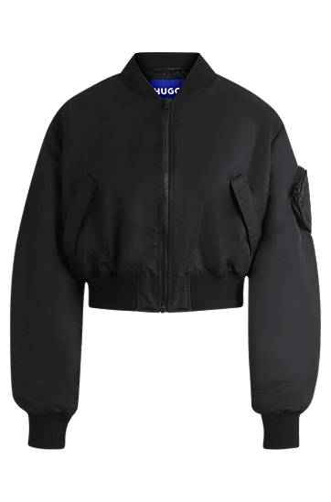 Bomber bunda BOSS HUGO Water-Repellent Bomber Jacket with Pocket Čierna | 50542360