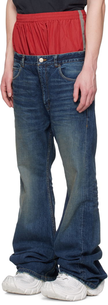Džínsy Balenciaga Balenciaga Layered Jeans Modrá | 814224TRW62, 3