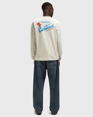 Tričko Napapijri FIEMME Long Sleeve T-Shirt Cortina Dolomiti Béžová | NP0A8947N1J1, 1