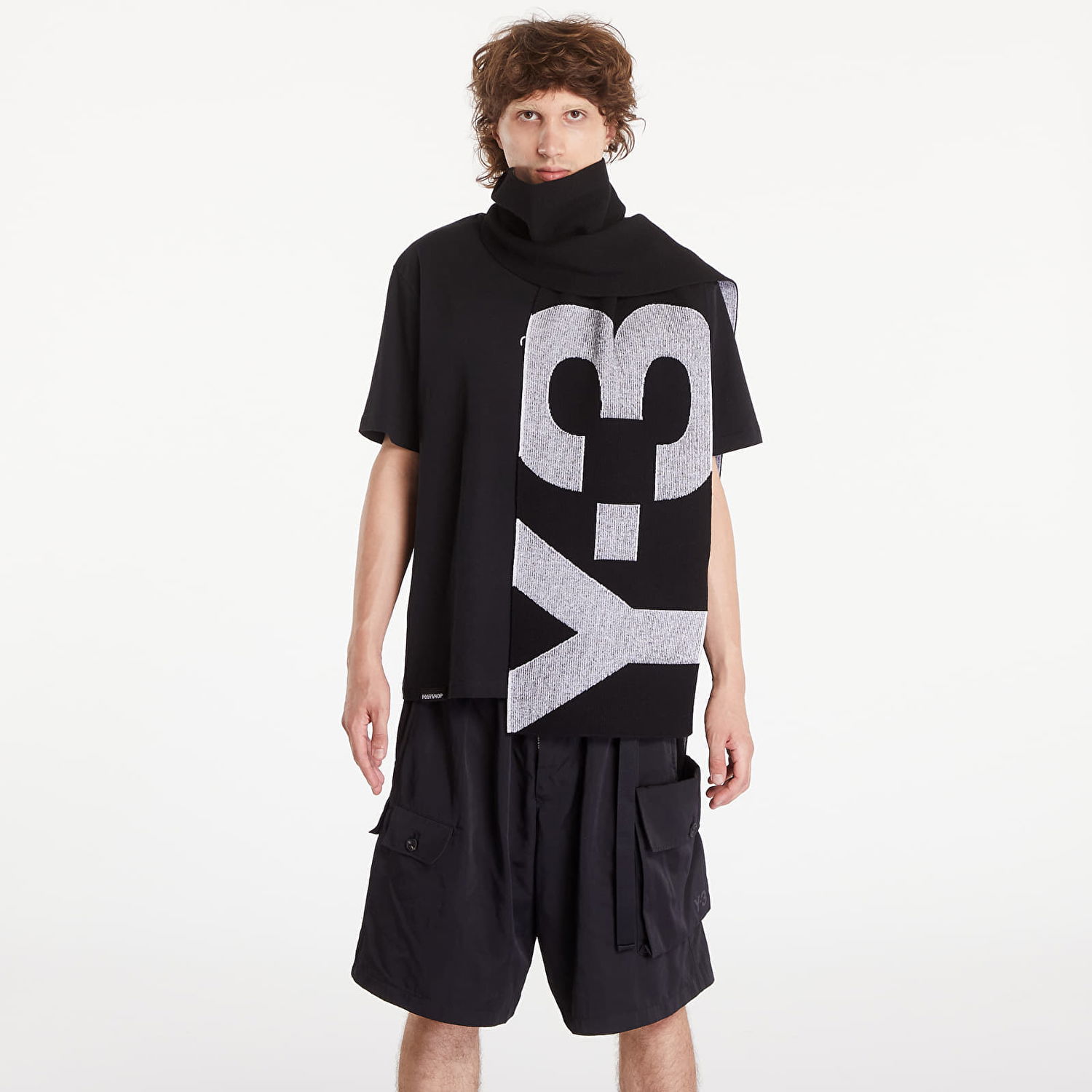 Šál Y-3 Logo Scarf Black Universal Čierna | JN8468, 0