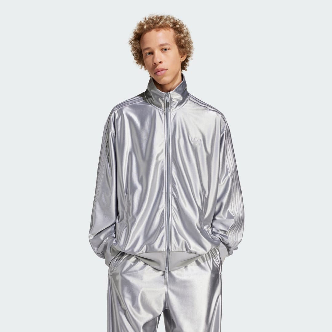 Bunda adidas Originals Oversized Firebird Jacket Metalická | IT7450, 0