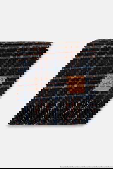 Šál GANNI Double Face Wool Check Scarf Rôznofarebný | A6933, 1