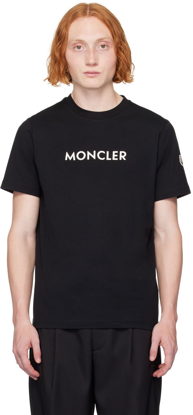 Tričko Moncler Black Bonded-Logo T-Shirt Čierna | J20918C0003489AJS, 0