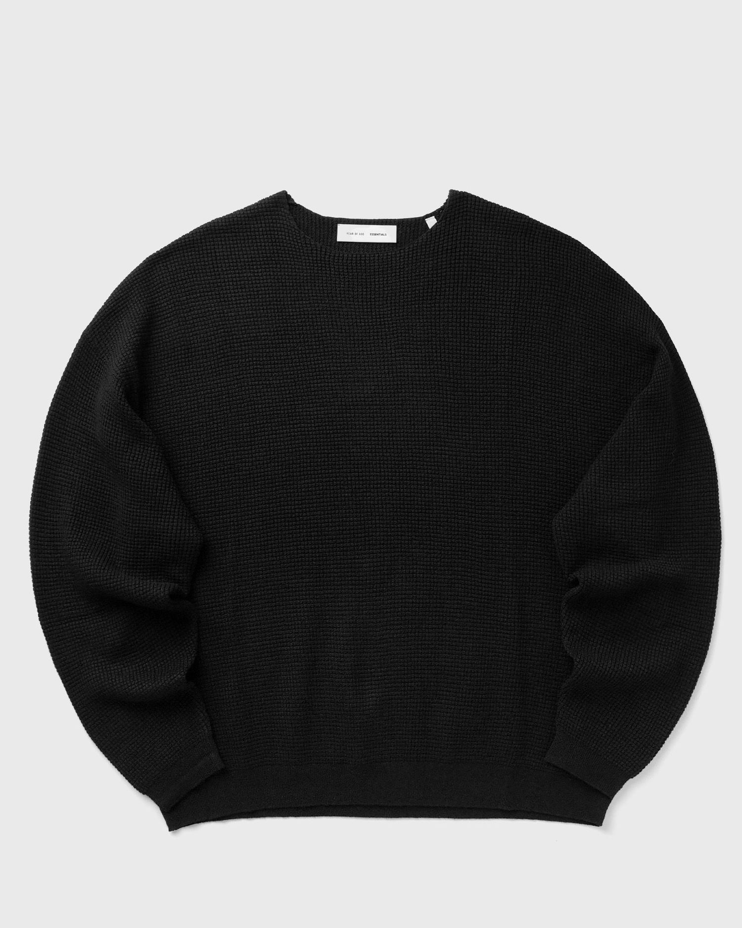 Sveter Fear of God Waffle Knit Long Sleeve Crewneck Sweater Čierna | 192SP256160F-861, 0