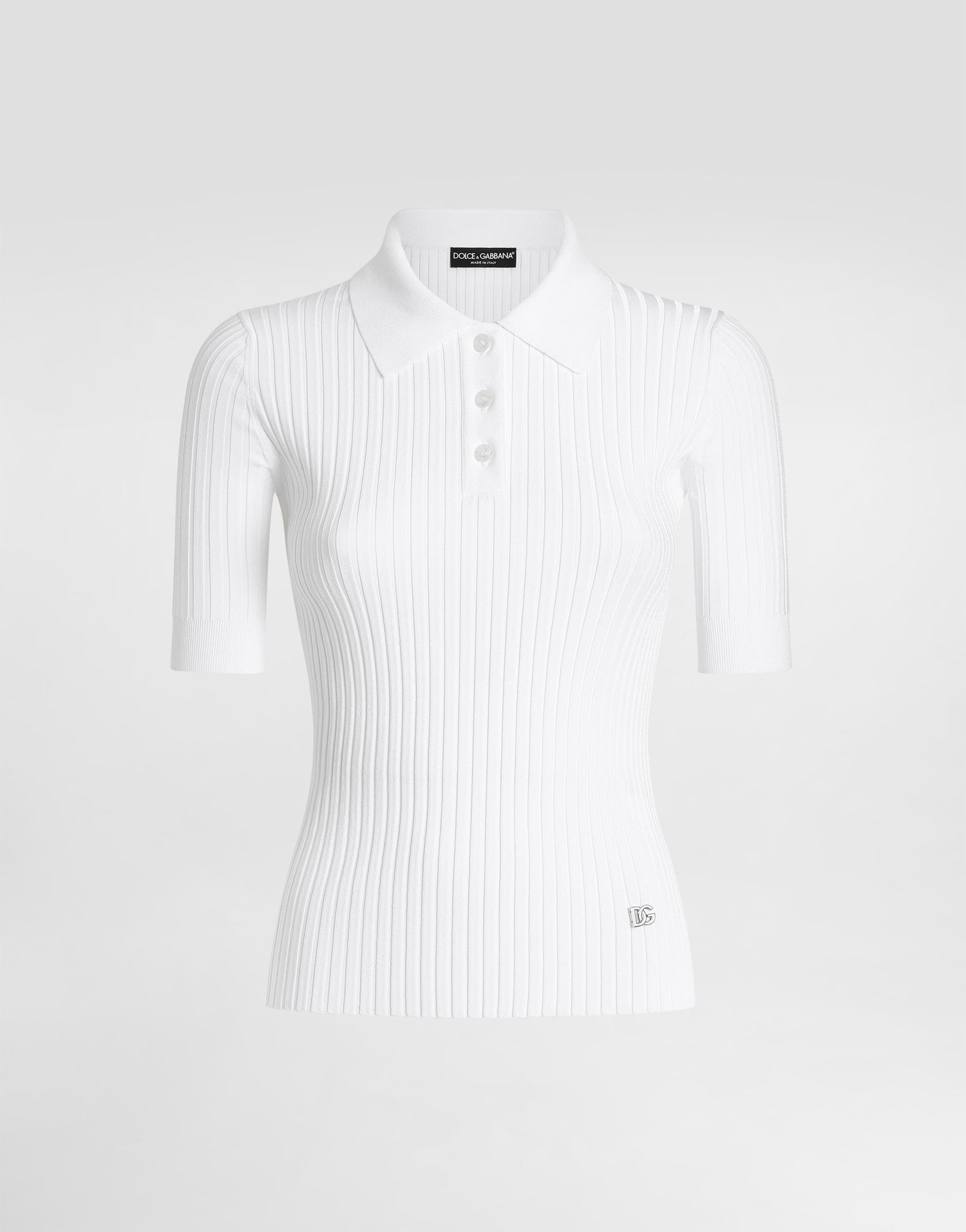 Polo tričko Dolce & Gabbana Dolce & Gabbana Viscose Knit Polo Shirt Biela | FXZ29TJFMZYW0800, 0