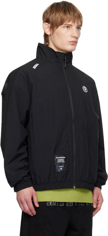Vetrovka AAPE by A Bathing Ape AAPE by A Bathing Ape 'AAPE NOW' Moonface Logo Zip-Up Jacket Čierna | AAPLJM7663XXNBKX, 1