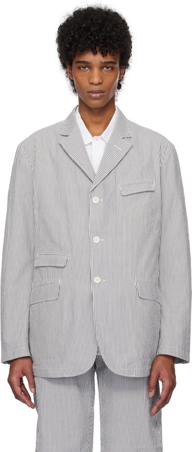 Bunda Engineered Garments Engineered Garments Andover Striped Blazer Šedá | 25S1D006, 0