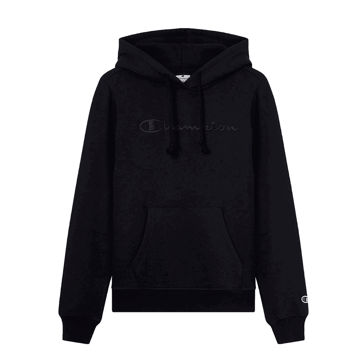 Mikina Champion Hooded Sweatshirt with Embossed Logo Čierna | 118379-KK001, 0