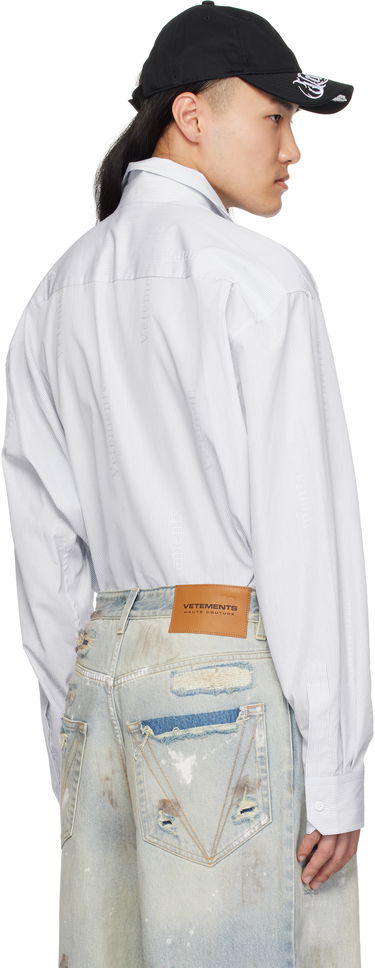 Košeľa VETEMENTS Vetements Pinstripe Shirt Biela | UA66SH410N, 2