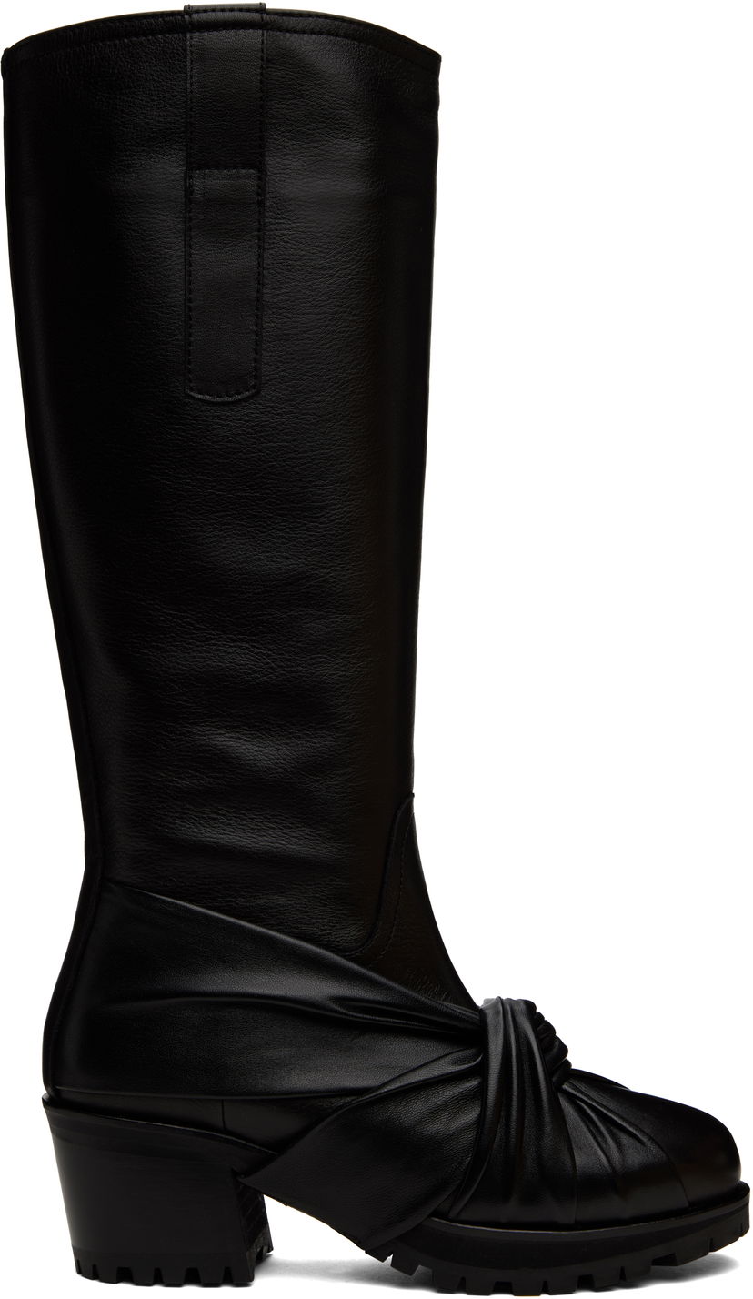 Tenisky a topánky KIKO KOSTADINOV Kiko Kostadinov Knotted Riding Boots Čierna | KKWAW24FT03-157