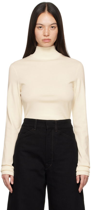 Sveter LEMAIRE Lemaire Ribbed Turtleneck Top Béžová | TO1148 LJ1016, 0