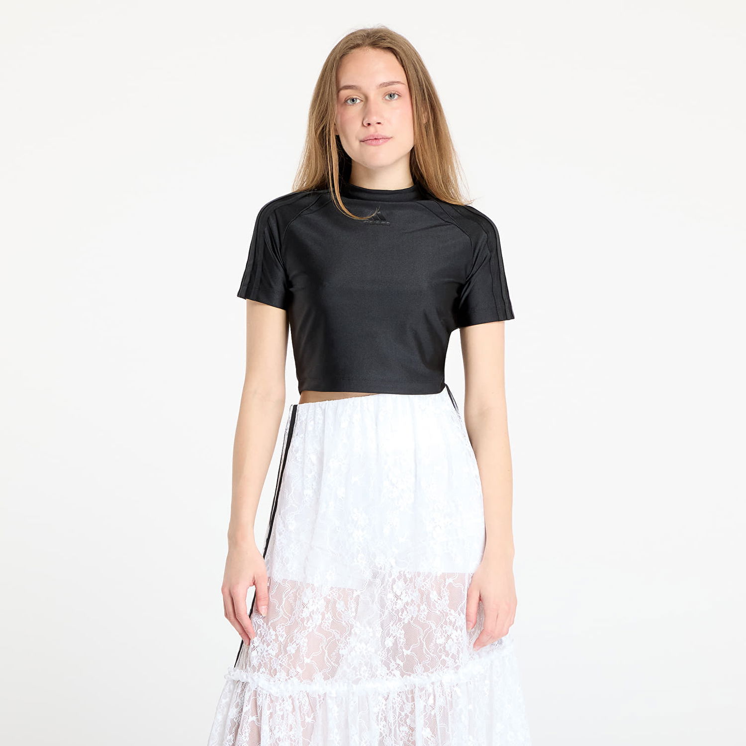 Crop Top adidas Originals Teamgeist Adicolor Cropped T-Shirt Čierna | JZ8278, 0