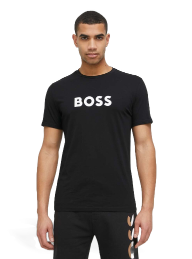 Tričko BOSS Organic-Cotton Relaxed Fit T-Shirt Čierna | 50491706