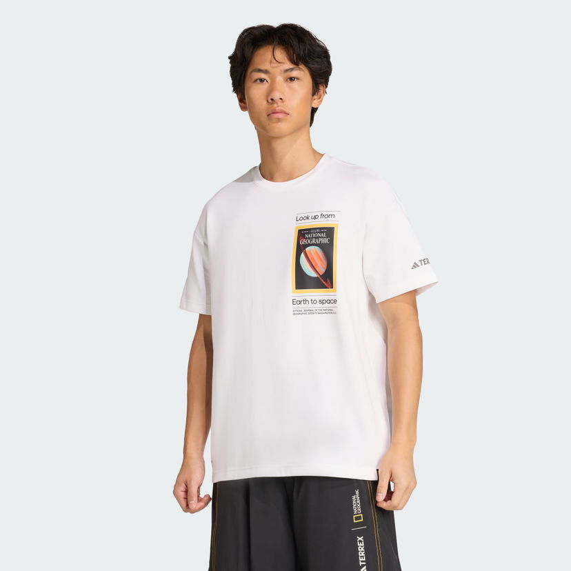 Tričko adidas Performance National Geographic AEROREADY Graphic Tee Biela | KC2349