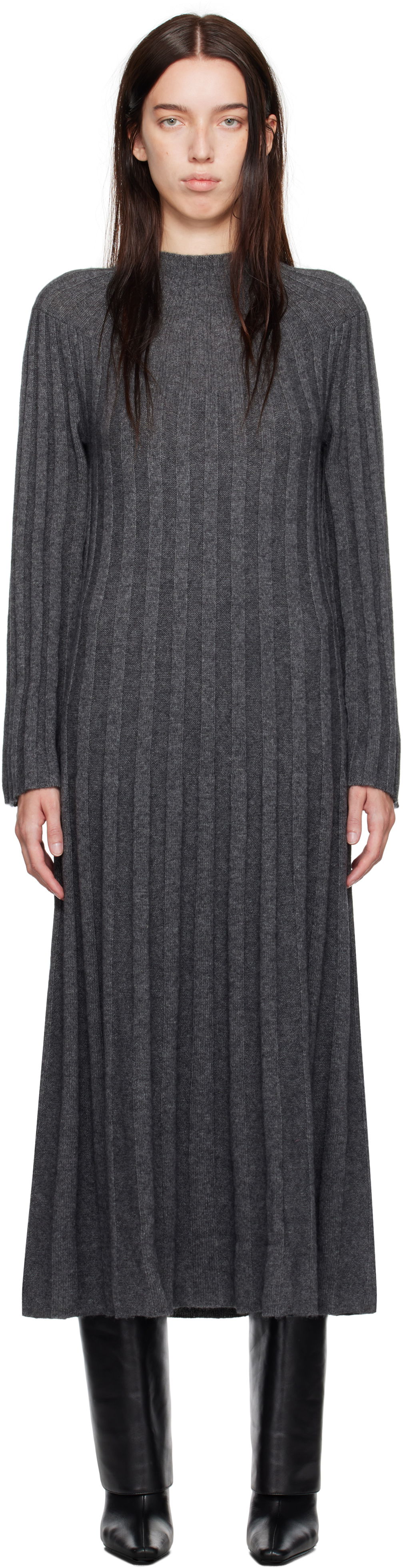 Šaty Loulou de Saison Loulou de Saison Irma Maxi Dress Šedá | IRMA, 0