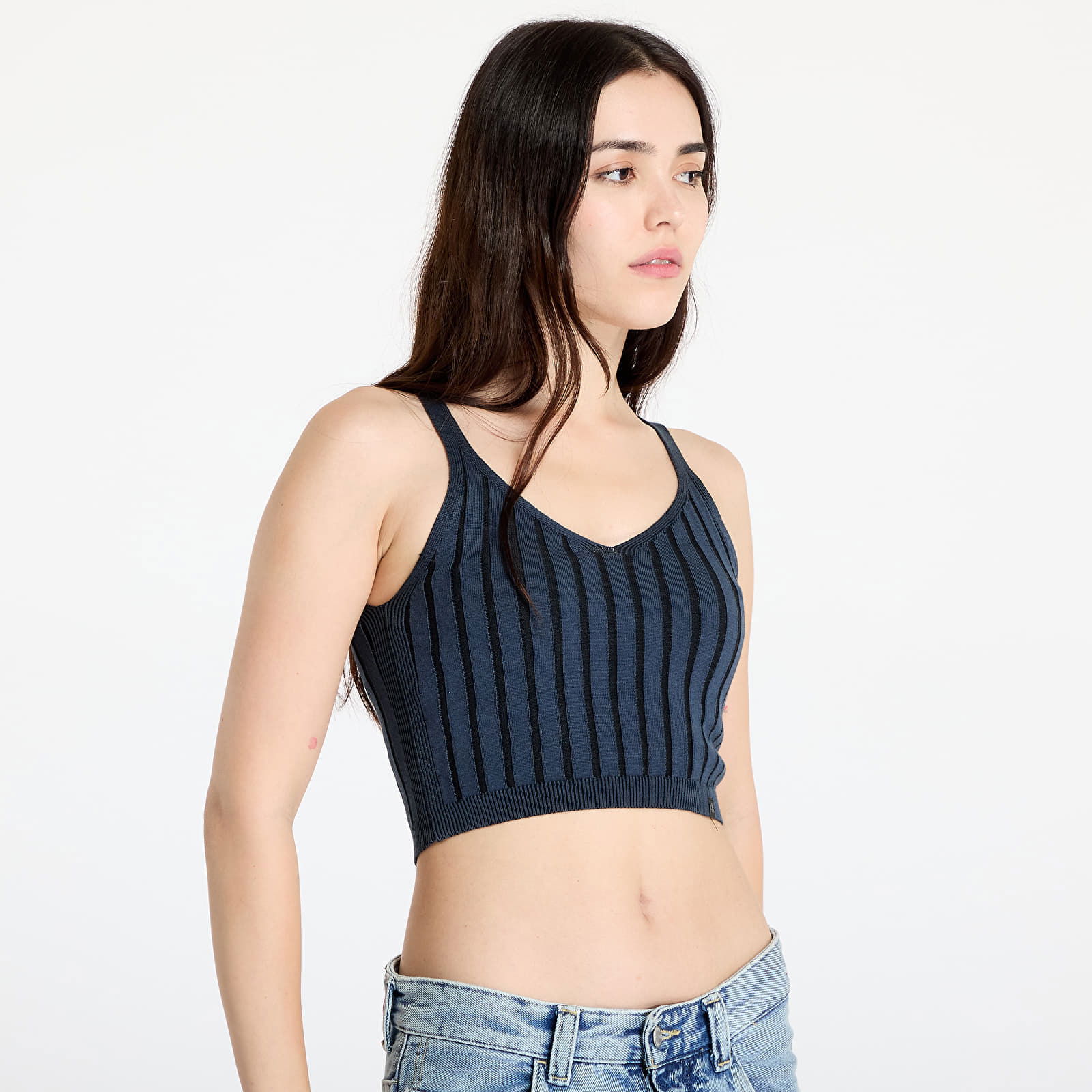 Plated Sweater Bralette Blue