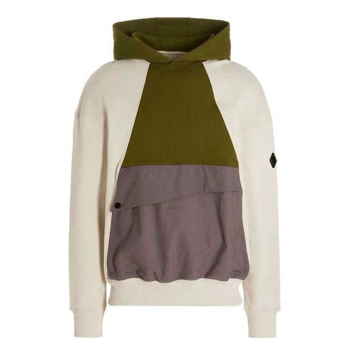 Mikina A-COLD-WALL* Flap-Pocket Panelled Hoodie Biela | ACWMW060BONE