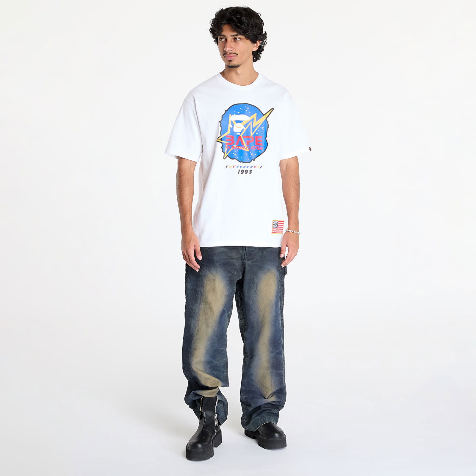 Space Ape Head Tee White