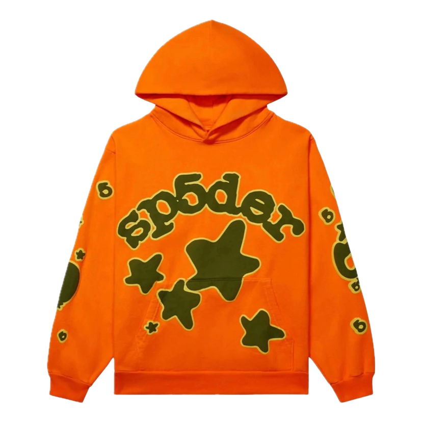 Mikina Sp5der Beluga Hoodie Oranžová | SP5-BEL-ORAHD