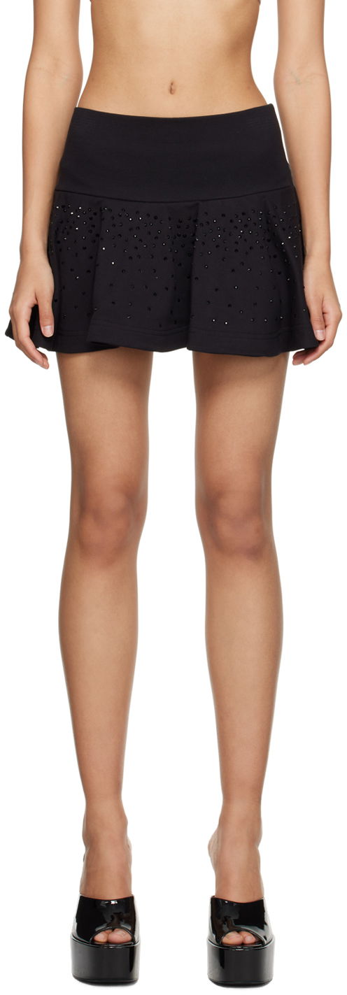 Sukňa Blumarine Rhinestone Decorated Mini Skirt Čierna | P322F016A, 0