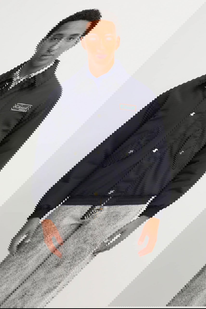 Bomber bunda Lacoste Padded Bomber Jacket with Collar and Chest Patch Navy | BH5167, 0