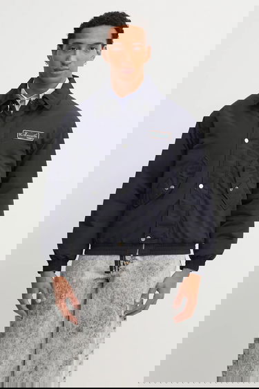 Bomber bunda Lacoste Padded Bomber Jacket with Collar and Chest Patch Navy | BH5167, 0