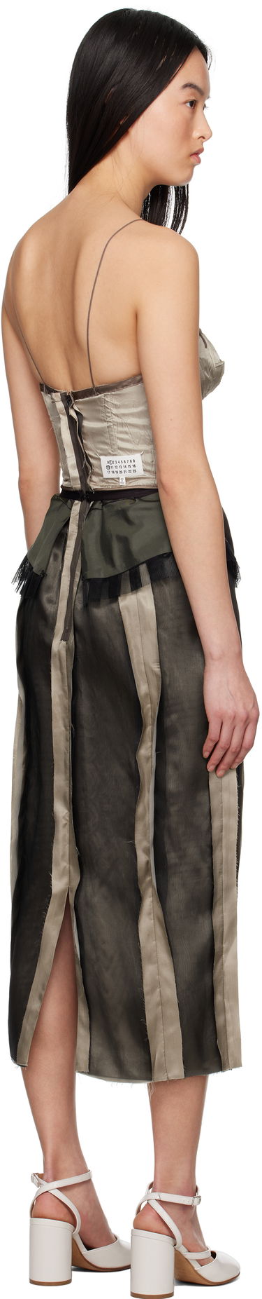 Sukňa Maison Margiela Maison Margiela Silk Midi Dress with Peplum Zelené | S51DD0025 MTN057, 2